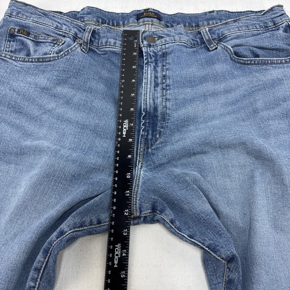 Polo Ralph Lauren 42x32 Hampton Relaxed Straight Jeans Mid Wash Denim Indigo - Picture 14 of 16